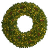 Nearly Natural 5` Giant Artificial Christmas Wreath with 280 Warm White Lights and Pine Cones