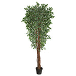 Nearly Natural T1860 70`` Variegated Ficus Artificial Trees