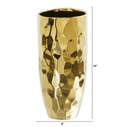 Nearly Natural 0761-S1 10” Designer Gold Cylinder Vases