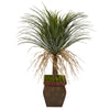 Nearly Natural T1036 37" Artificial Green Pony Tail Palm Plant in Decorative Planter