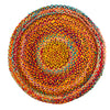 Nearly Natural D1012 3` x 3` Hand Braided Boho Colorful Chindi Round Rug