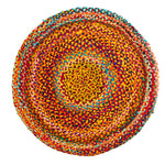 Nearly Natural D1012 3` x 3` Hand Braided Boho Colorful Chindi Round Rug