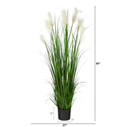 Nearly Natural P1679 4.5’ Plum Grass Artificial Plants