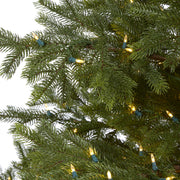 Nearly Natural 7.5`South Carolina Spruce Real Touch Artificial Christmas Tree with 650 (Multifunction) Warm White LED Lights with Instant Connect Technology and 1081 Bendable Branches