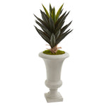 Nearly Natural 8113 2.5' Artificial Green Agave Plant in Sand Urn