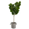 Nearly Natural T2916 6` Fiddle Leaf Artificial Tree in Jute and Cotton Planters