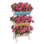 Nearly Natural 8377 28" Artificial Pink Azalea Plant in Farmhouse Stand