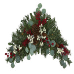Nearly Natural 28`` Eucalyptus and Pine Artificial Swag with Berries and Pine Cones