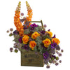 Nearly Natural 1713 Roses, Fox Tail & Morning Glory Artificial Arrangement