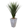 Nearly Natural 6967 5' Artificial Green Spiked Agave in Cement Planter (Indoor/Outdoor)