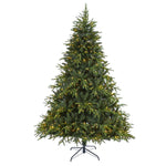 Nearly Natural 7` Colorado Mountain Fir ``Natural Look`` Artificial Christmas Tree with 500 Clear LED Lights and 2552 Tips