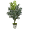 Nearly Natural T1024 65" Artificial Green Paradise Palm Plant in Decorative Planter