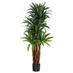 Nearly Natural T1552 4.5’ Dracaena Artificial Tree with Natural Trunk