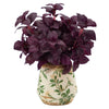 Nearly Natural 13`` Basil Artificial Plant in Floral Planter
