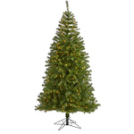 Nearly Natural 7` Springfield Artificial Christmas Tree with 400 Warm Clear Lights and 916 Bendable Branches