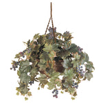 Nearly Natural Grape Leaf Hanging Basket Silk Plant