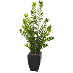 Nearly Natural 9524 5' Artificial Green Zamioculcas Plant in Black Planter