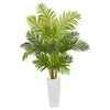 Nearly Natural T1263 68" Artificial Green Hawaii Palm Tree in Tall White Planter