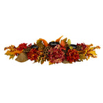 Nearly Natural 32`` Fall Hydrangea, Lotus Seed and Berries Artificial Candelabrum Arrangement