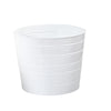 Nearly Natural 0803-S1 12” Farmhouse White Metal Ribbed Planters