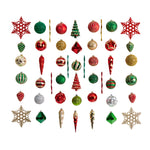 Nearly Natural D1042 Holiday Deluxe , 52 Count Christmas Tree Ornament Box Set