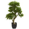 Nearly Natural 5552 37" Artificial Green Silk Podocarpus Tree