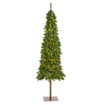 Nearly Natural 6` Alpine Artificial Christmas Tree with 200 Lights and 580 Bendable Branches