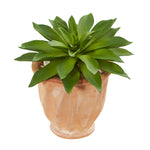 Nearly Natural 8436 11" Artificial Green Giant Succulent Plant in Terra Cotta Planter
