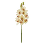 Nearly Natural 20`` Cymbidium Orchid Artificial Flower (Set of 4)