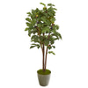 Nearly Natural 9684 47" Artificial Green Fig Tree in Green Planter