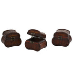 Nearly Natural 0544-S3 4" Brown Bamboo Chests, Set of 3