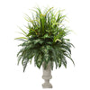 Nearly Natural 6444 42" Artificial Green Mixed Greens Plant in Urn