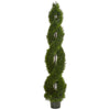 Nearly Natural 9154 7.5' Artificial Green Double Pond Cypress Spiral Topiary Tree, UV Resistant (Indoor/Outdoor)