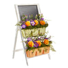 Nearly Natural 1753 31" Roses & Morning Glory Artificial Arrangement in Farmhouse Stand with Chalkboard