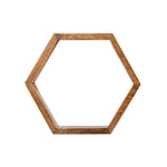 Nearly Natural 7084 12`` Wooden Hexagon Floating Honeycomb Shelve (Set of 5)