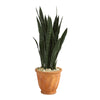 Nearly Natural 32`` Sansevieria Artificial Plant in Terra-Cotta Planter