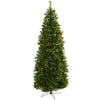 Nearly Natural 5378 7.5' Artificial Green Cashmere Slim Christmas Tree with Clear Lights