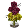 Nearly Natural Hydrangea and Mum in Vase