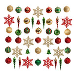 Nearly Natural D1047 Holiday Deluxe ` 50 Count Christmas Tree Ornament Box Set