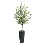 Nearly Natural T2599 5` Eucalyptus Artificial Tree in Gray Planter