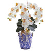 Nearly Natural 24`` Phalaenopsis Orchid Artificial Arrangement in Weathered Ocean Vase
