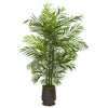 Nearly Natural 9830 65" Artificial Green Areca Palm Tree in Decorative Planter, UV Resistant (Indoor/Outdoor)