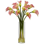 Nearly Natural Mini Calla Lily Silk Flower Arrangement