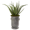 Nearly Natural 9789 31" Artificial Green Aloe Plant in Metal Planter