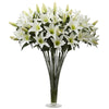 Nearly Natural 1430 Lily Arrangement with Flared Vase