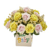 Nearly Natural 14`` Rose and Gypsophillia Artificial Arrangement in “New Baby`` Vase