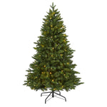 Nearly Natural 5` New Hampshire Fir Artificial Christmas Tree with 150 LED Lights