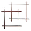 Nearly Natural 7100 24`` Wood Crosshatch Floating Shelves Wall Art Decor