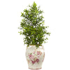 Nearly Natural 8587 21" Artificial Green Boxwood Plant in Floral Jar