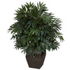 Nearly Natural Double Bamboo Palm w/Decorative Planter Silk Plant